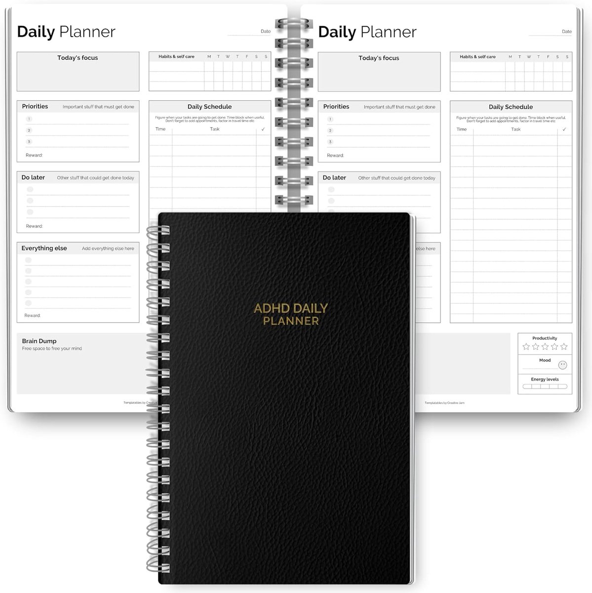 SnelShoppen - ADHD Dagplanner voor Neurodivergente Volwassenen - Productiviteitsplanner & Taakbeheer A5 - Ongeorganiseerd Blijven en Focus houden - Be