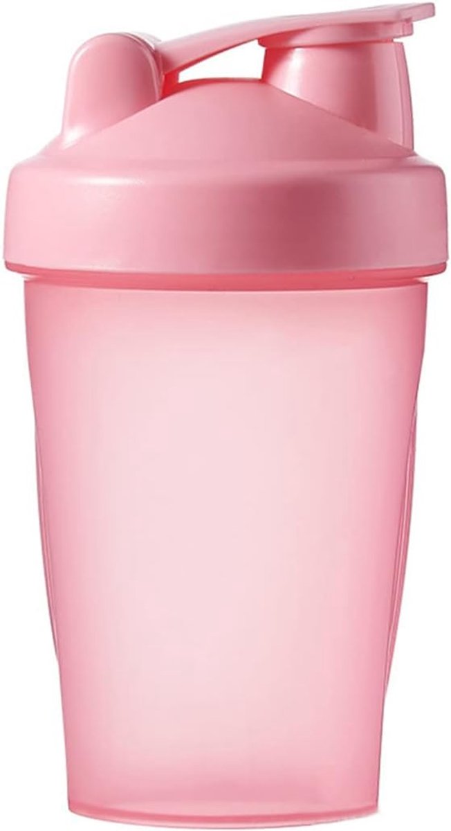 SnelShoppen - Protein Shaker Fles 400ml, BPA-vrij, Transparant, Inclusief Mengbal voor Smoothie, Sport, Fitness en Proteïne Shakes