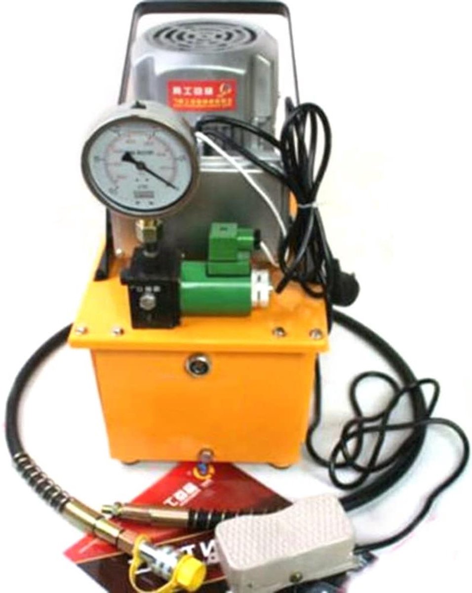 Elektrische Hydraulische Pomp - Pomp met Pedaal - Hydraulische Taken Uitvoeren - Pedaal Magneetventiel - 7 Liter Olievolume - Metaal