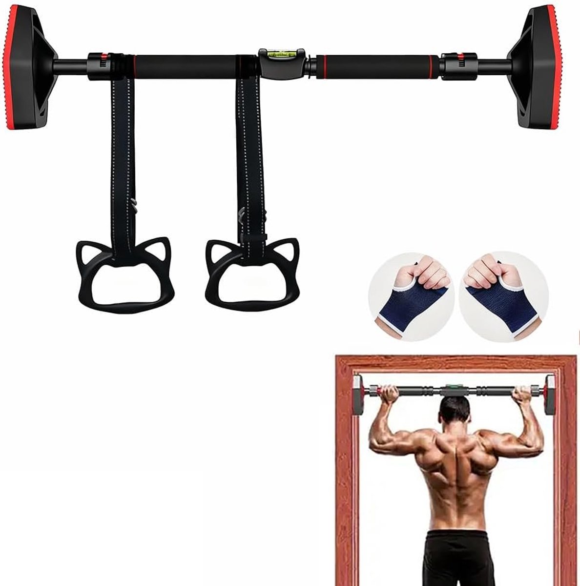 Pull-up bar verstelbaar 70-100 cm - verbeterde grip - maximaal 800 kg - veilig trainen - ShopVlot