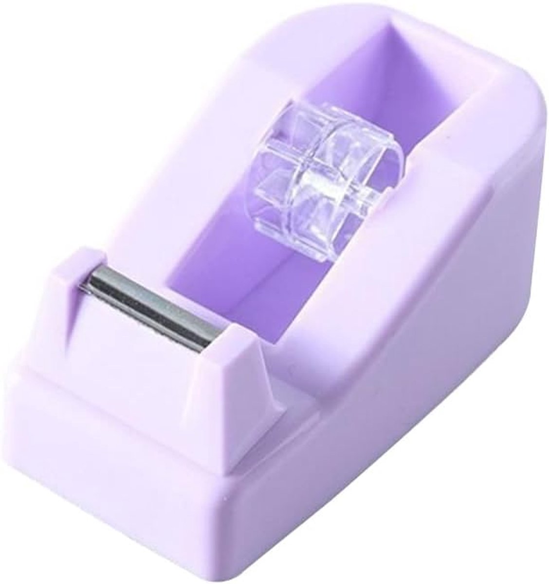 SnelShoppen - Paarse Mini Tape Dispenser, Hechtband Snijgereedschap, Navulbaar, 18 x 20 mm, Cadeau Tape Dispenser voor Thuis, School, Kantoor