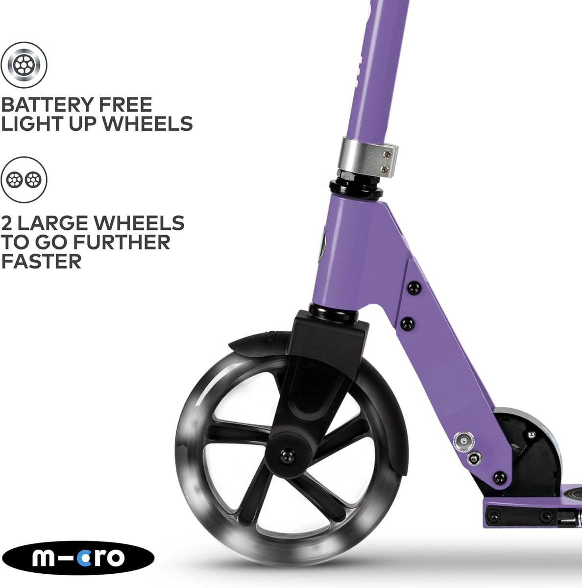 SnelShoppen Micro Scooters Cruiser LED Kinderscooter Verstelbaar Stuur Verlicht Verlichte Wielen Opvouwbaar 6-12 Jaar Jongens en Meisj
