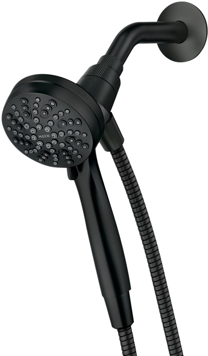 SnelShoppen - Handdouche met Magnetix Docking, Mat Zwart, Verstelbare Stralen, Duurzaam Materiaal, Perfect voor Badkamer, Luxe en Modern Design