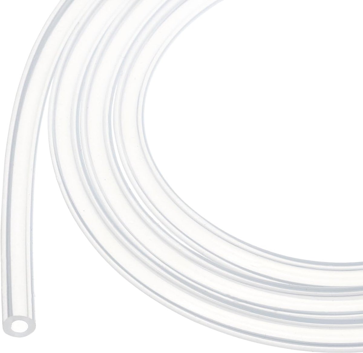 2 m (6,5 voet) Siliconen slang 3 mm ID 6 mm OD Heldere industriële kunststof buizen Pure siliconen slangen voor pomp Sifonering Drainage Irrigatie Brouwen, 1/8" x 1/4"