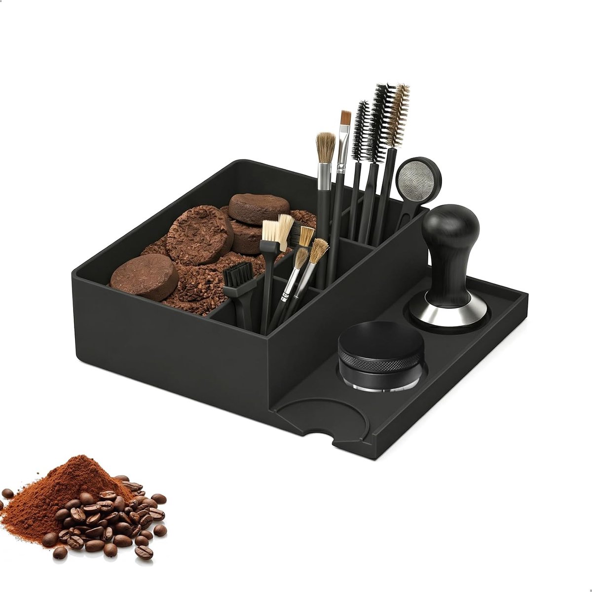 Afklopcontainer voor zeefdrager, filterhouder, siliconen, koffieset, afslagcontainer, knock box, multifunctionele KIaffee accessoires, voor keuken, café, restaurant, espresso, accessoires