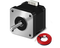 17 motor pas 42 x 40 mm Ender 3 extrudeuse motor 1,5 A-3,3 V 2 fases 4 fils 1,8 graden met 1 m kabel voor imprimante 3D-motoren