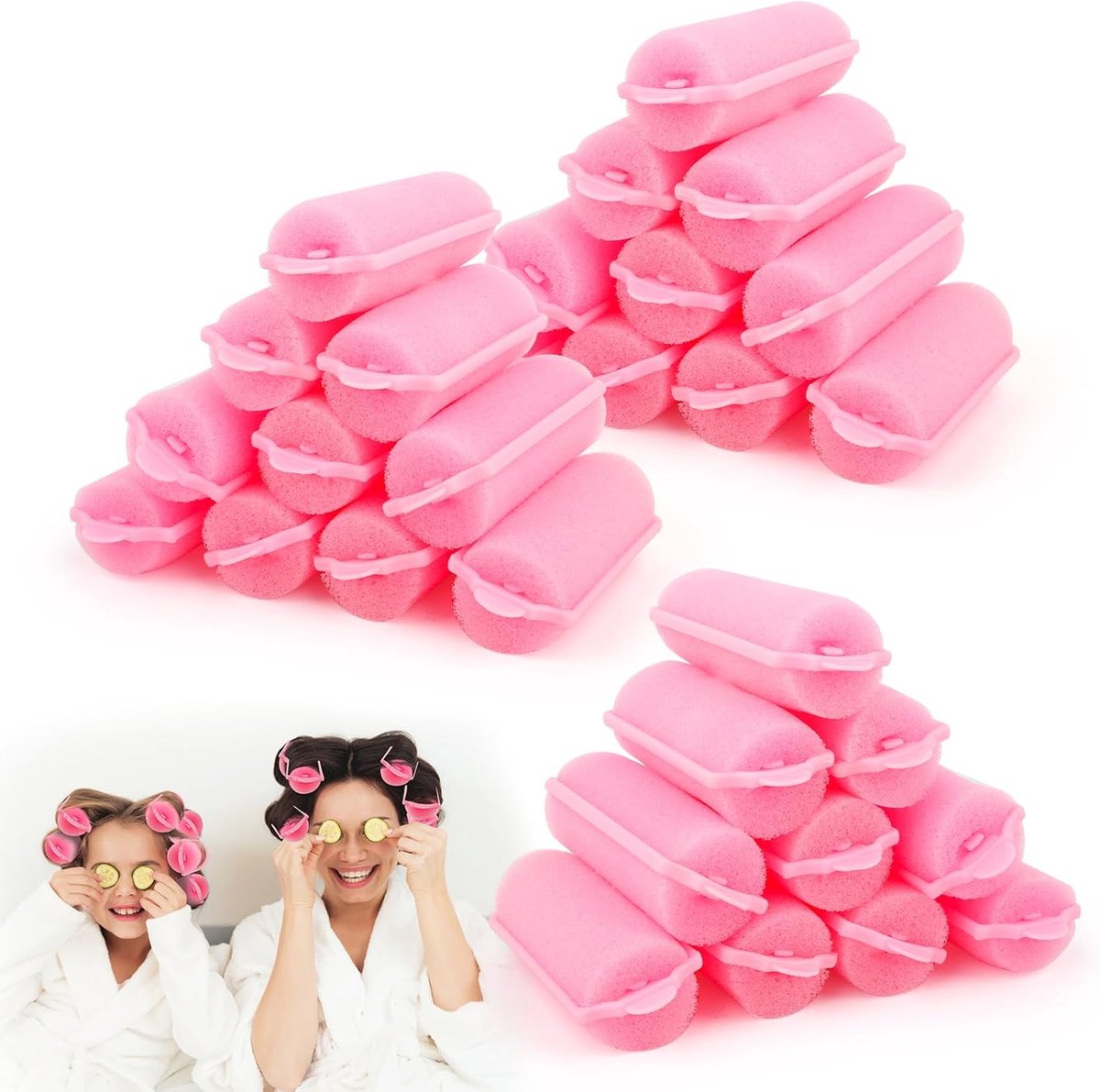 Krulspelden, schuimrollers, zachte schuimhaarrollers, doe-het-zelf haarstyling, kappersgereedschap, haarkrullers, voor vrouwen, meisjes en kinderen, doe-het-zelf haarstyling, kapsels