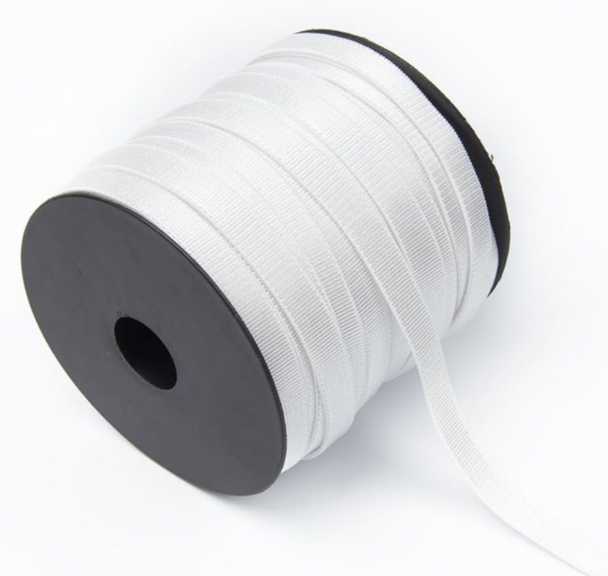 6 mm x 10 m elastiek om te naaien, elastische band, platte elastische band, broekelastiek, zachte naaibanden, decoratieband, naai-accessoires voor bh-dragers, kleding, riem, doe-het-zelf handwerk, wit