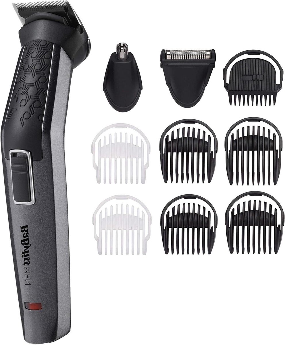 Multitrimmer Heren - Grooming Set - Gezicht & Lichaam - Carbon Titanium Messen - 60 Min Draadloos - Zwart