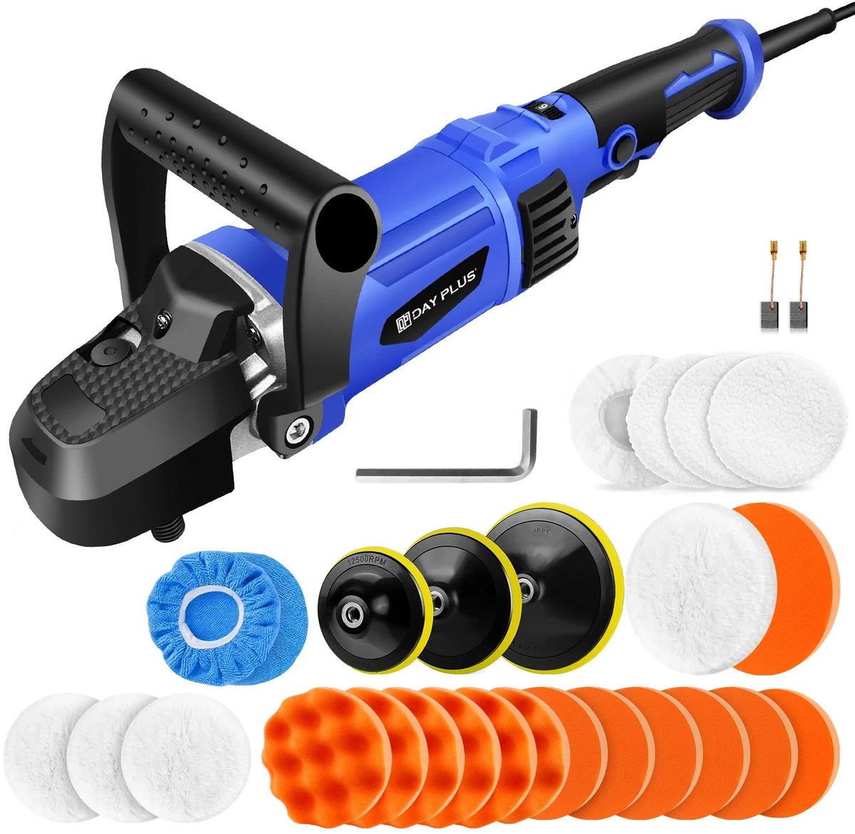 House Of Atelier - Polijstmachine - Autopolijstmachine - Roterend - 6 Snelheden - Voor Auto en Meubelen - 2600 W - 22 Accessoires
