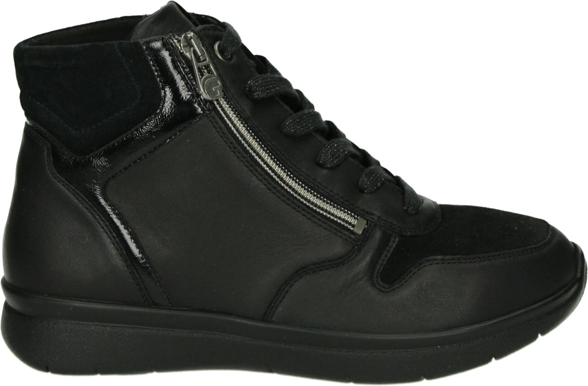 Ganter - 209281 KIRA-K - Hoge sneakersVeterbootsDames veterschoenenDames sneakersHalf-hoge schoenen - Kleur: Zwart - Maat: 40
