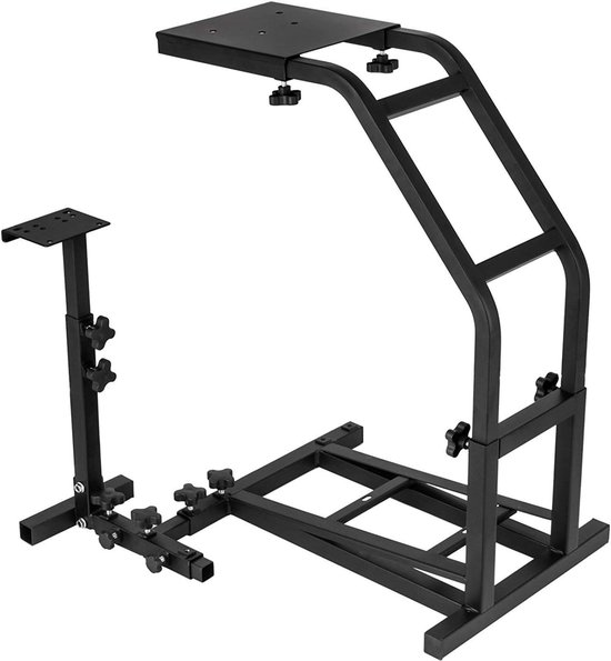 Simulator cockpit - Race stuurstandaard - Gaming ervaring - Volledig verstelbaar - 57-72.5 cm hoogte - Zwart — afbeelding 5