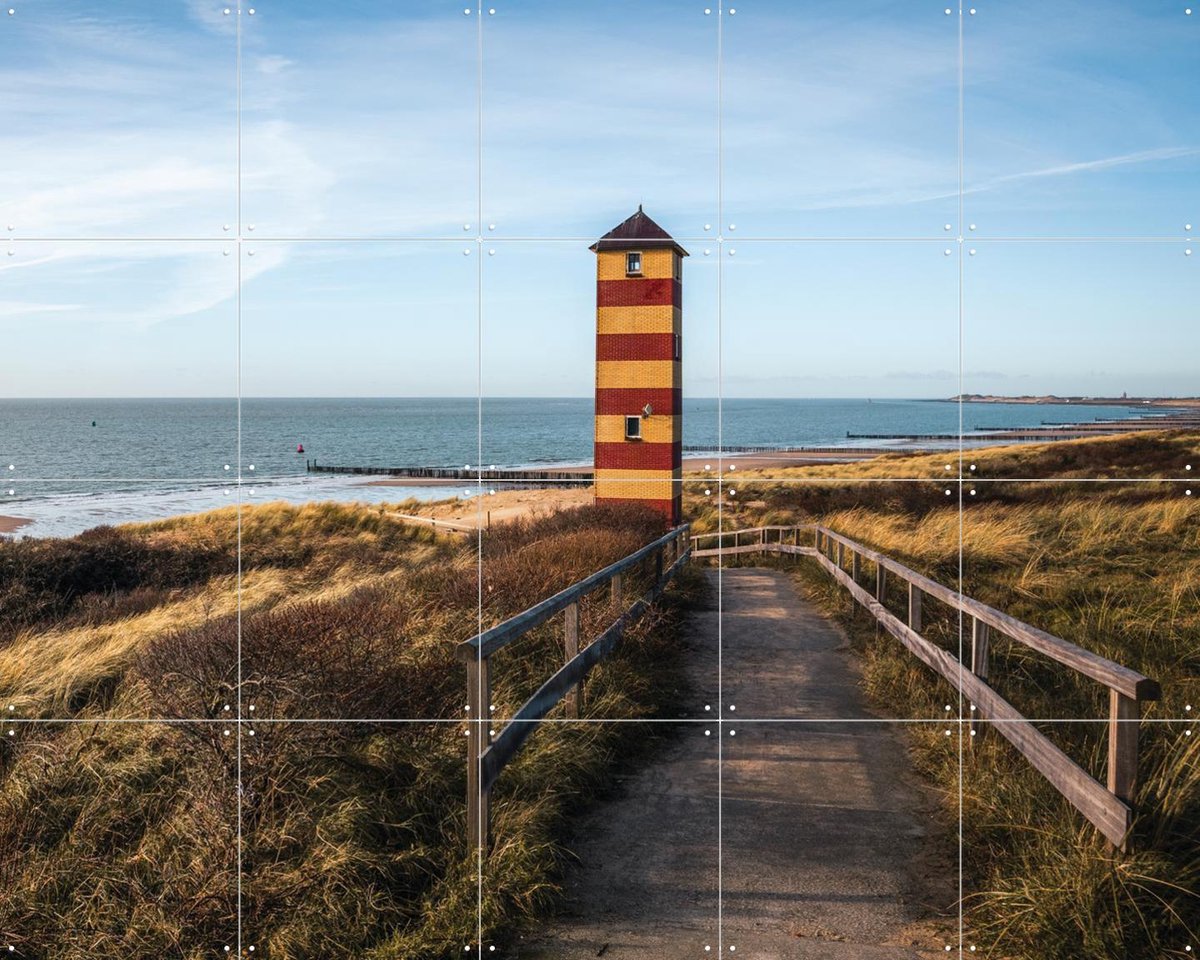 IXXI Duinen van Dishoek, Michael Huijgens & Kunst in Kaart - 100 x 80 cm - Gratis ophangtool - Grote wanddecoratie en posters - Fotografie