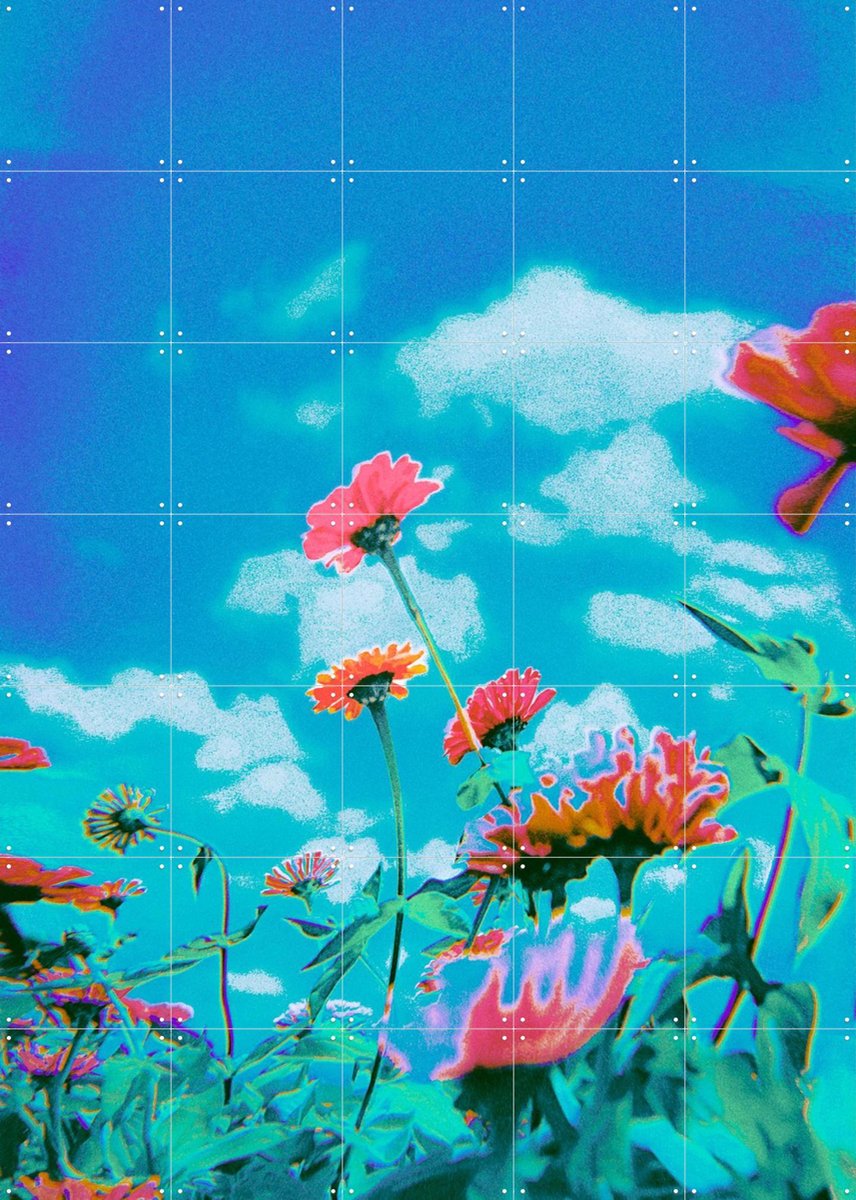 IXXI Take a Breath, Amber Lauder - 100 x 140 cm - Gratis ophangtool - Grote wanddecoratie en posters - Gemengde Technieken, Gang, Wilde Bloemen