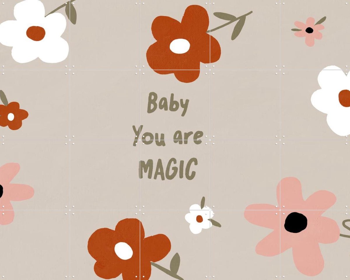 IXXI Magic Baby, Treechild & Various - 100 x 80 cm - Gratis ophangtool - Grote wanddecoratie en posters - Speels, Retro, Kleurrijk, Decoratieve