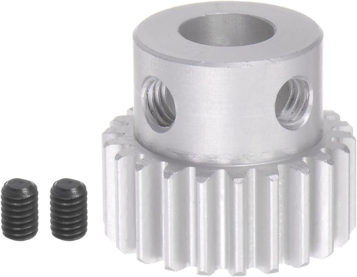 sourcing map Geen Apparatuur Spoor 6mm Interne Gat Tandwiel 22T Mod 1 Aluminium Legering Tandwiel Motor voor RC Vervanging Elektrische Onderdeel Reducer Versnellingsbak Slijper Reducer