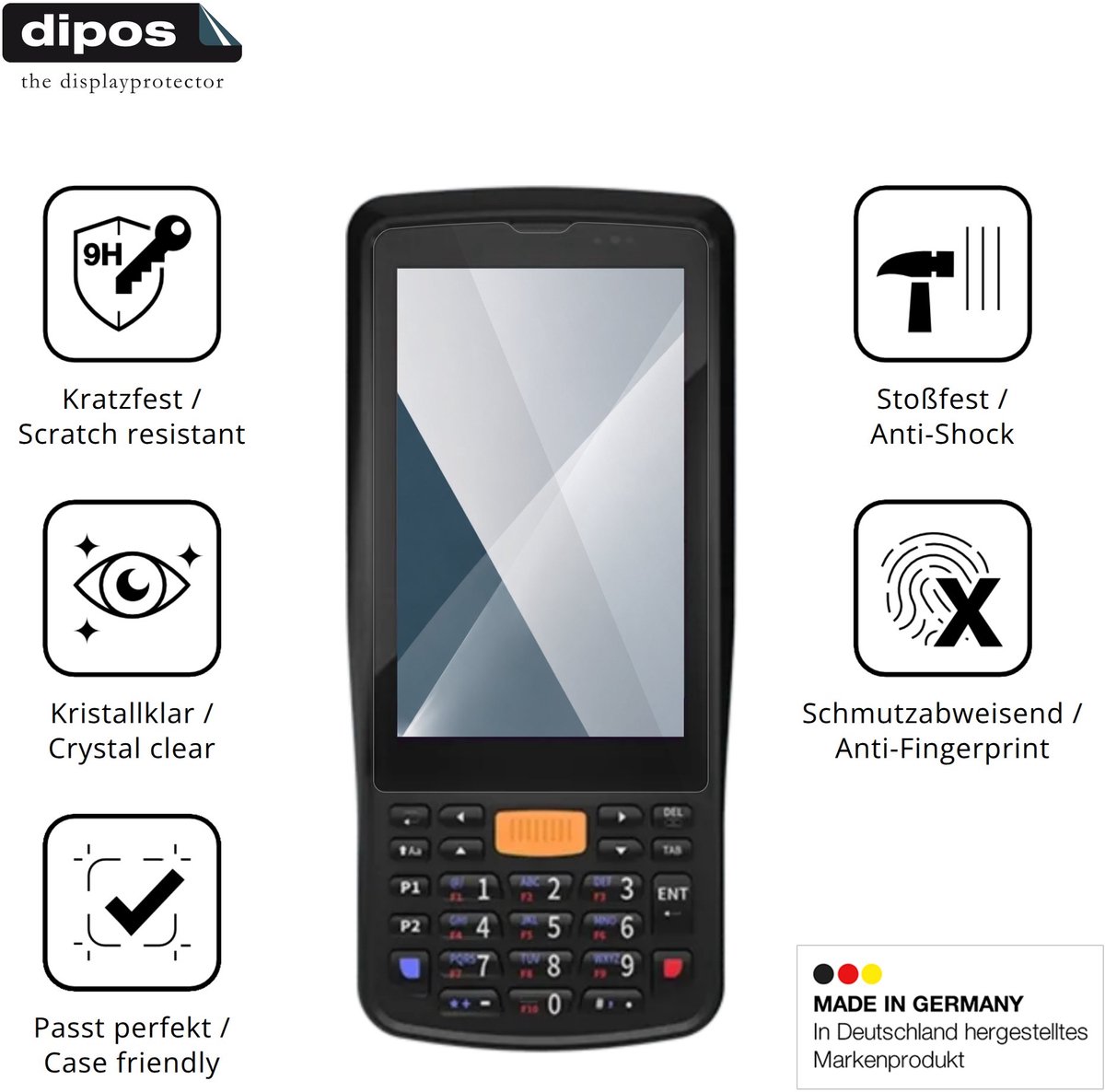 dipos – 2x Pantserfolie geschikt voor Conker SX40 | 9H Screenprotector