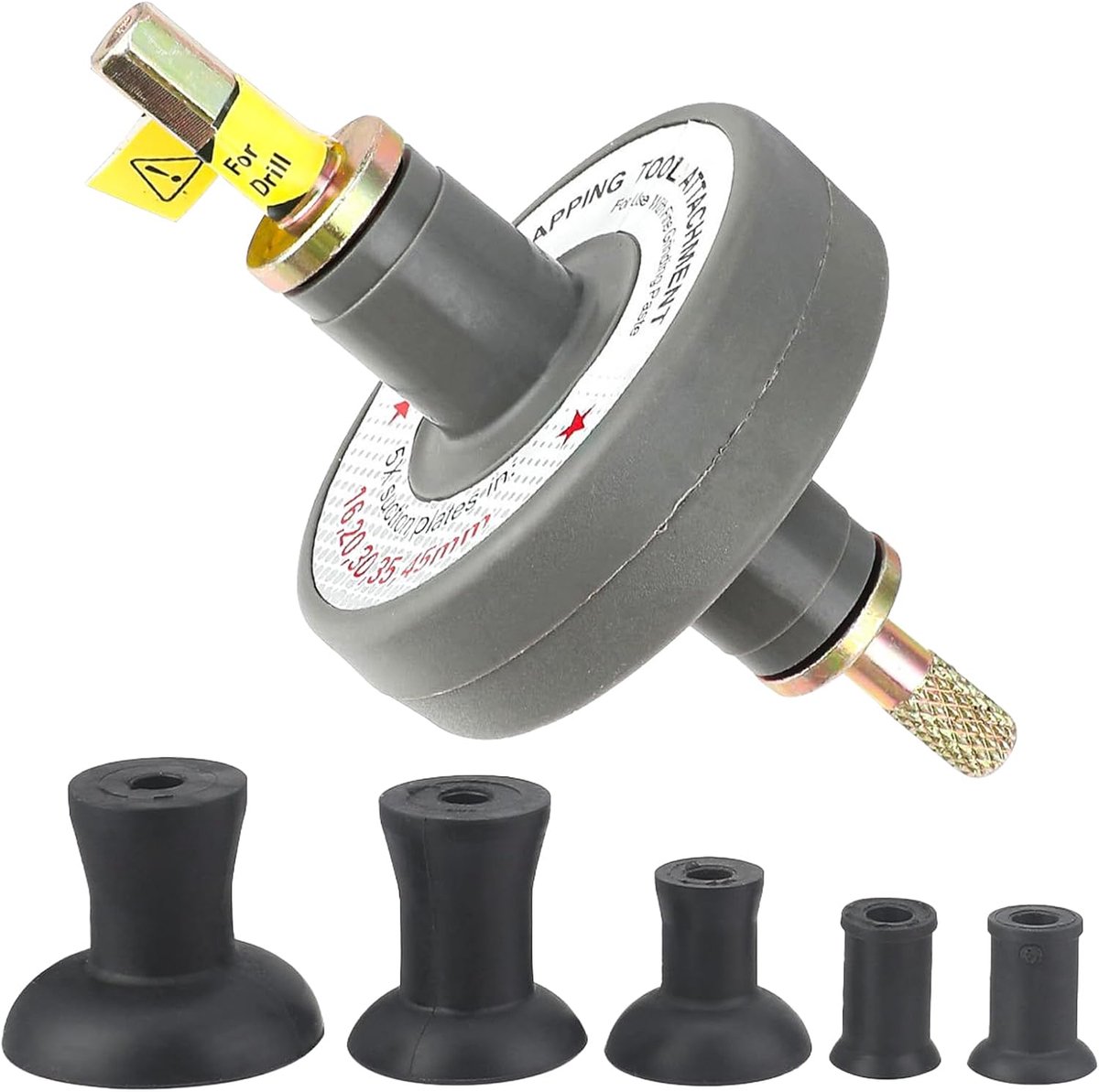 ventielslij pset met ventielslij ppasta, ventiel-lappinggereedschapset, ventielslij pgereedschap met 5 zuignapadapters, ventielzit-slijpgereedschap, met rubberen ringen