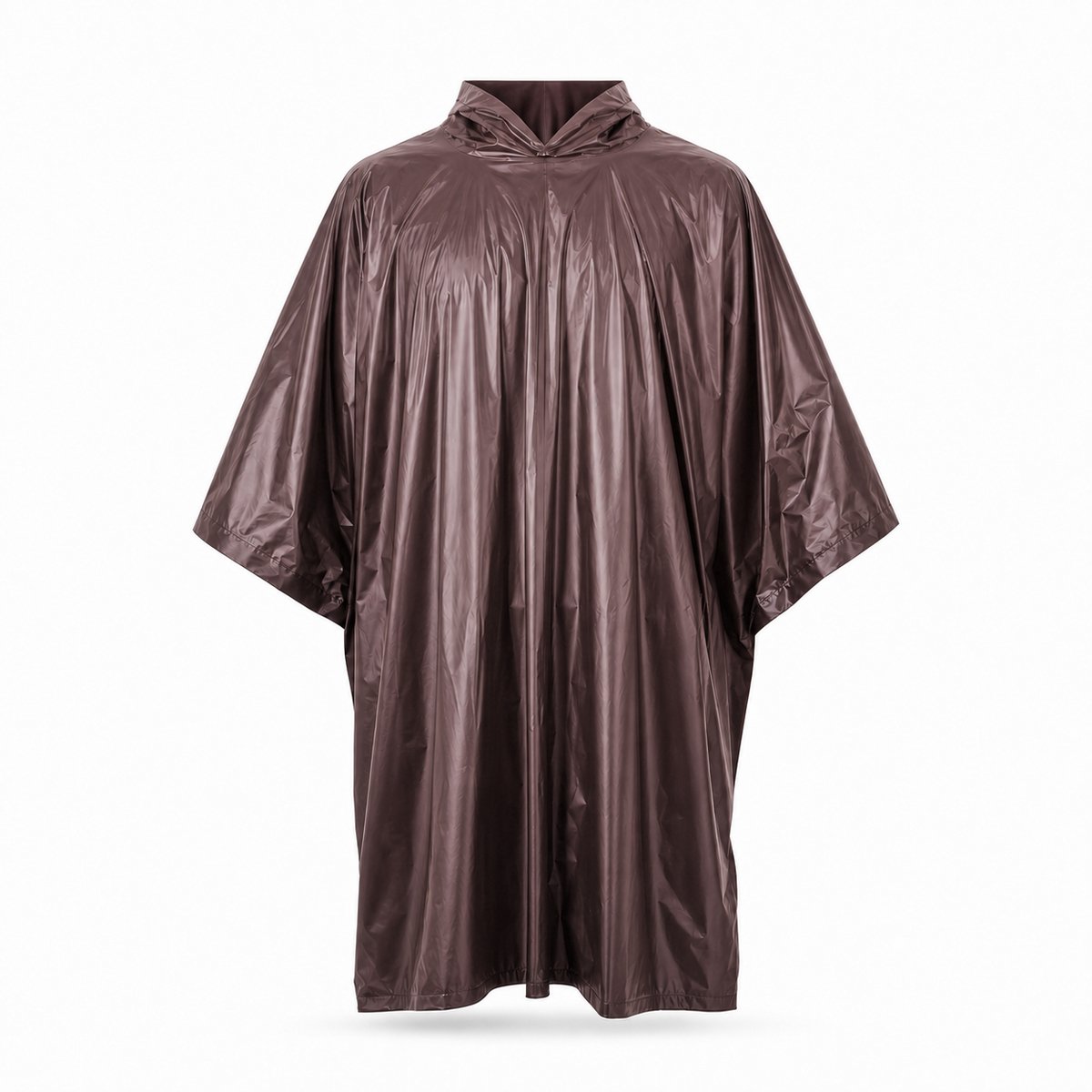 Herbruikbare Regenponcho met Capuchon - Lichtgewicht PVC - Unisex - Bruin