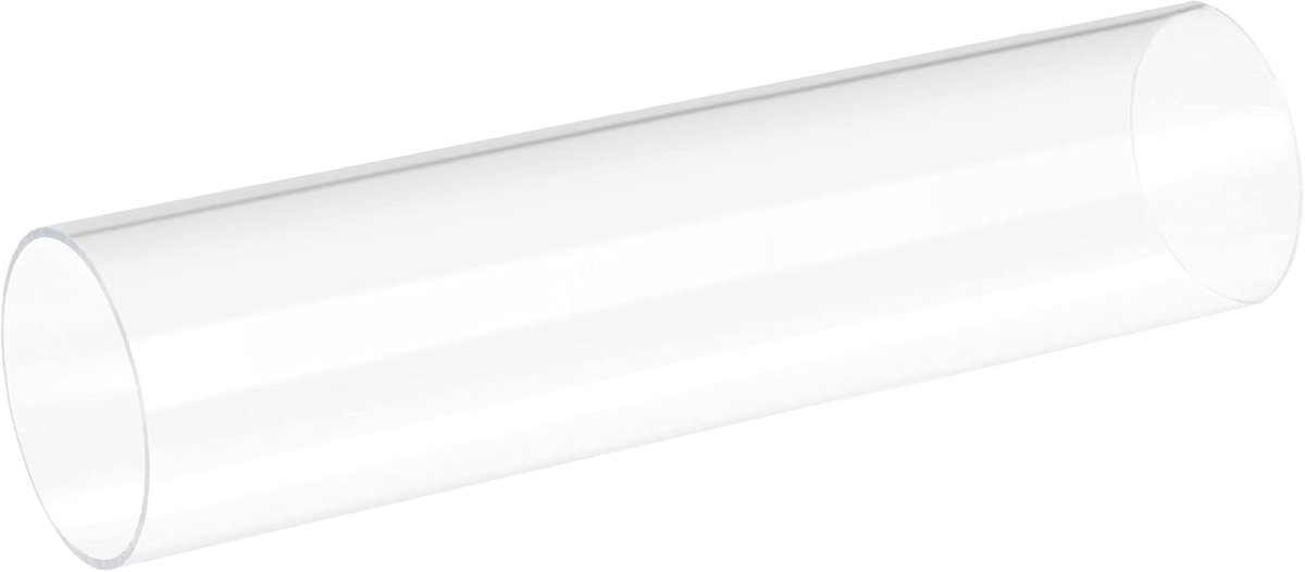 sourcing map 2 stuks heldere stijve acrylbuis 46 mm ID x 50 mm OD x 200 mm ronde buis