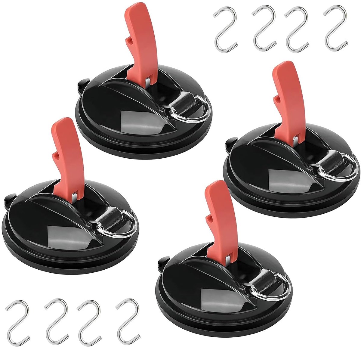 Zuignapset, Fairypeach Zuignap Zuignapset, Autozuignap Kamperen, Zuignap Kamperen Extra Sterk, Zuignap Met 8 Haken Set, Zuignap Luifel Kamperen, Haak Camper Accessoires, Zuignap