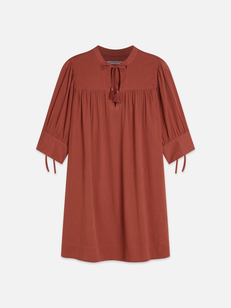 Scotch & Soda Mini Gathered Sleeve Dress