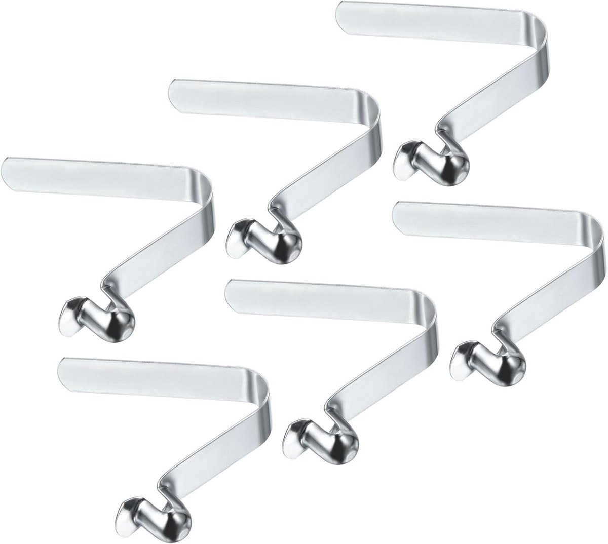 9 x 8 mm klemmen voor kajakpeddel, verpakking met 6 klemmen voor tentstokken van staal in V-vorm met veerknop voor vergrendelde buizen, tentstok voor camping
