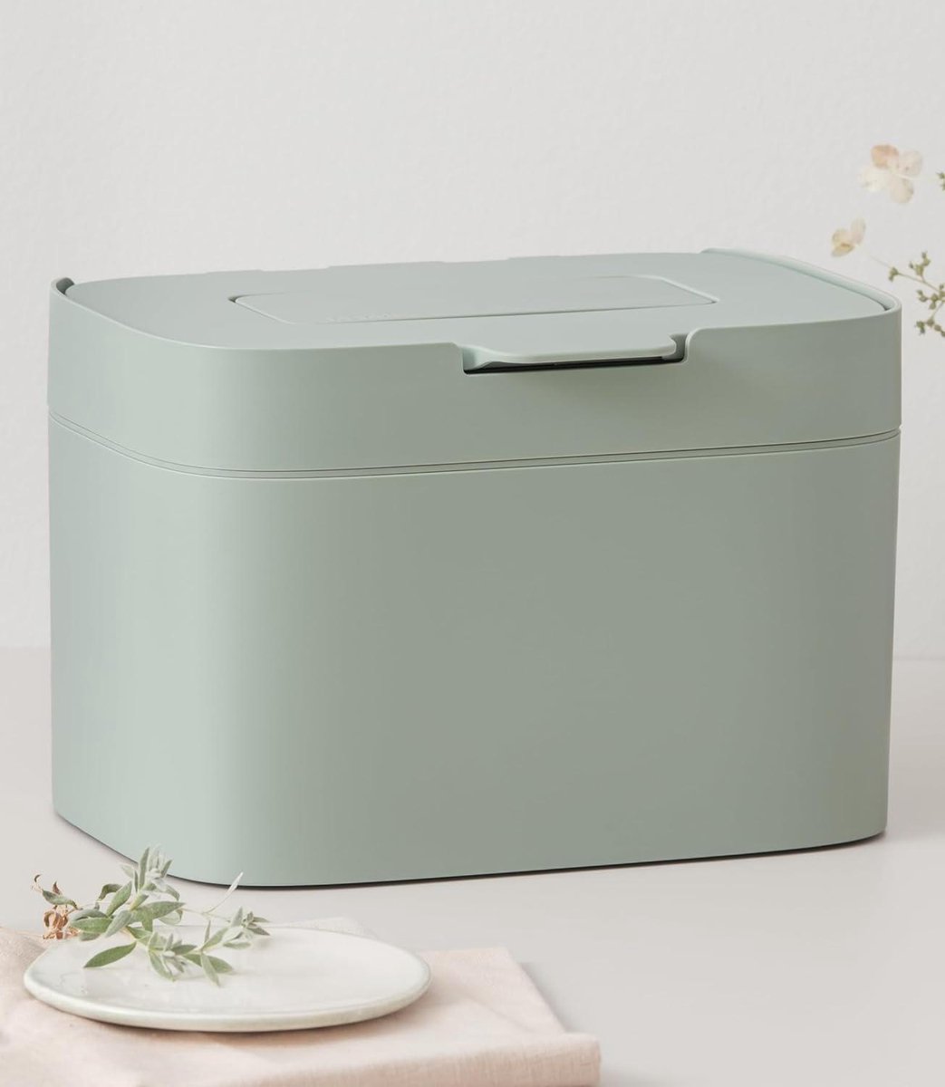 Compost Bak - Keuken Afvalbak - Geurloos Composteren - Met Koolstoffilter - 4.5L - Saliegroen