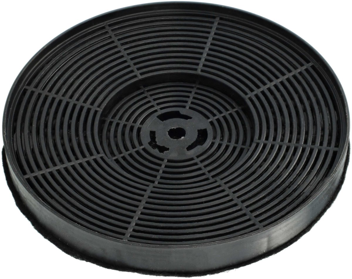 vhbw 4x actieve-koolfilter, compatibel met Exquisit UBH10-2.1, UBH10INOX, UBH10, UBH10-2 INOXLOOK, KFD927-2, MI/FSH60, SH60 afzuigkap – 17,5 cm