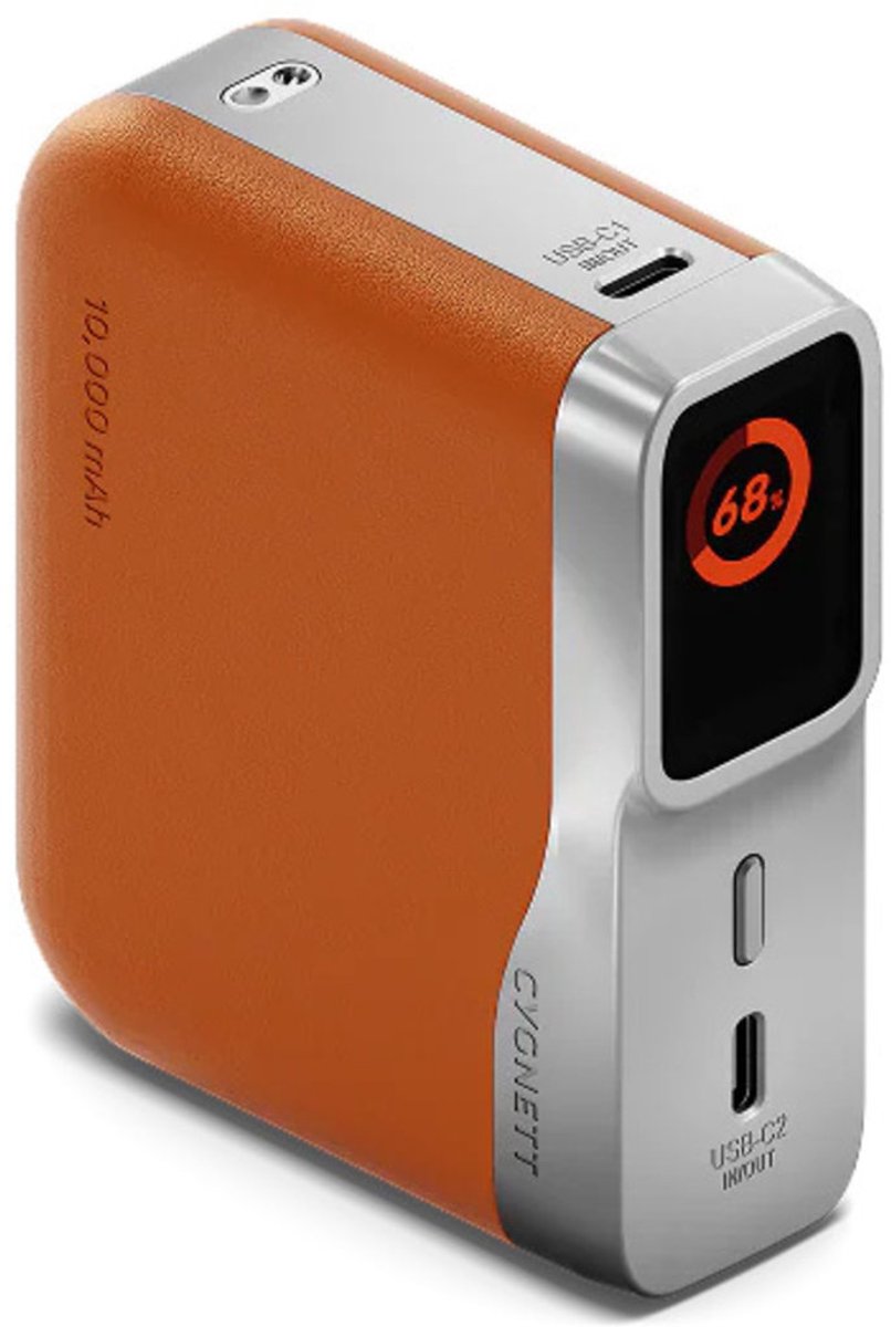 Cygnett Dual USB / USB-C Powerbank 10.000 mAh 45W - Tan