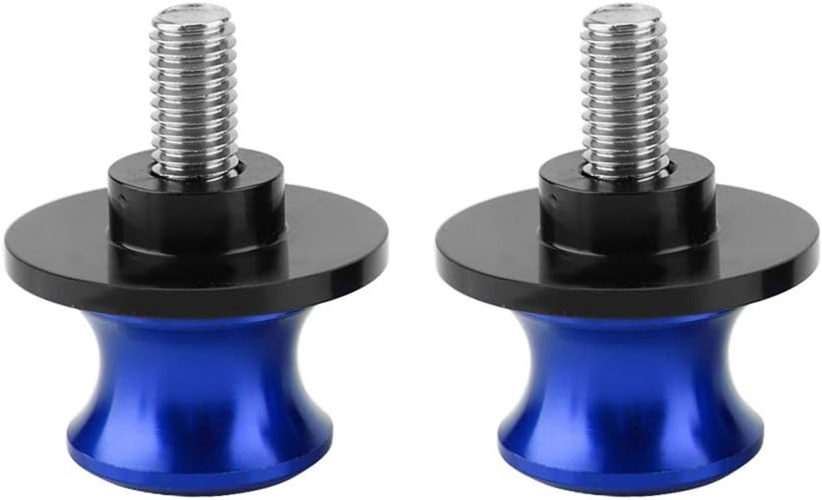 2 Stuks 6 Mm Motorfiets CNC-achterstandaard Zwenkarmspoelschuifregelaars Standaard Achterbrugklossen () voor Yzf R1 6 Mm Paddockstandklossen 6 Mm