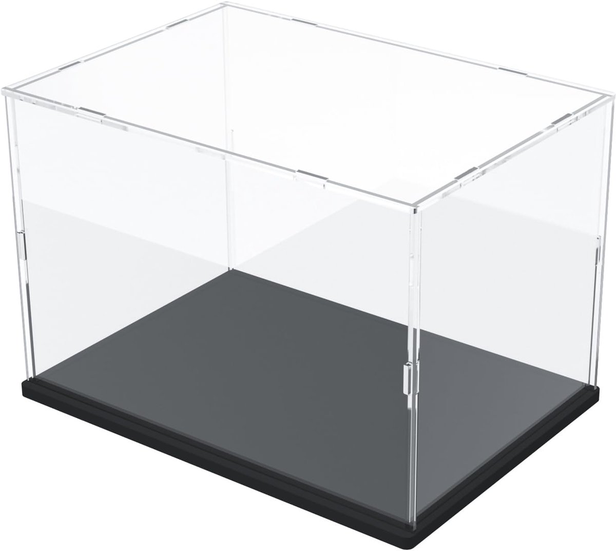 Acryl vitrine voor Lego Star Wars Diorama voor Lego Aston Martin - 20 x 30 x 20 cm transparante stofbeschermingsbox met zwarte sokkel | verzamelstukken stofdichte bescherming vitrine