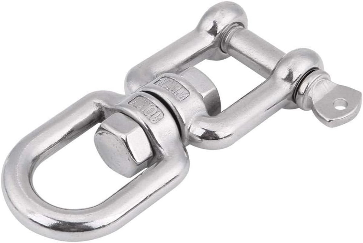 roestvrij staal hefboom kogellager wervelbeugel heavy duty 304 wervelring klikanker rolsluiting apparaat om te heffen (10 mm)