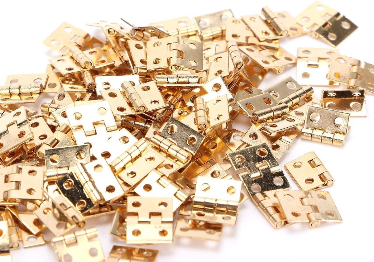 Scharnieren, 8 x 10 mm scharnieren voor kleine hardware DIY sieradendoosje