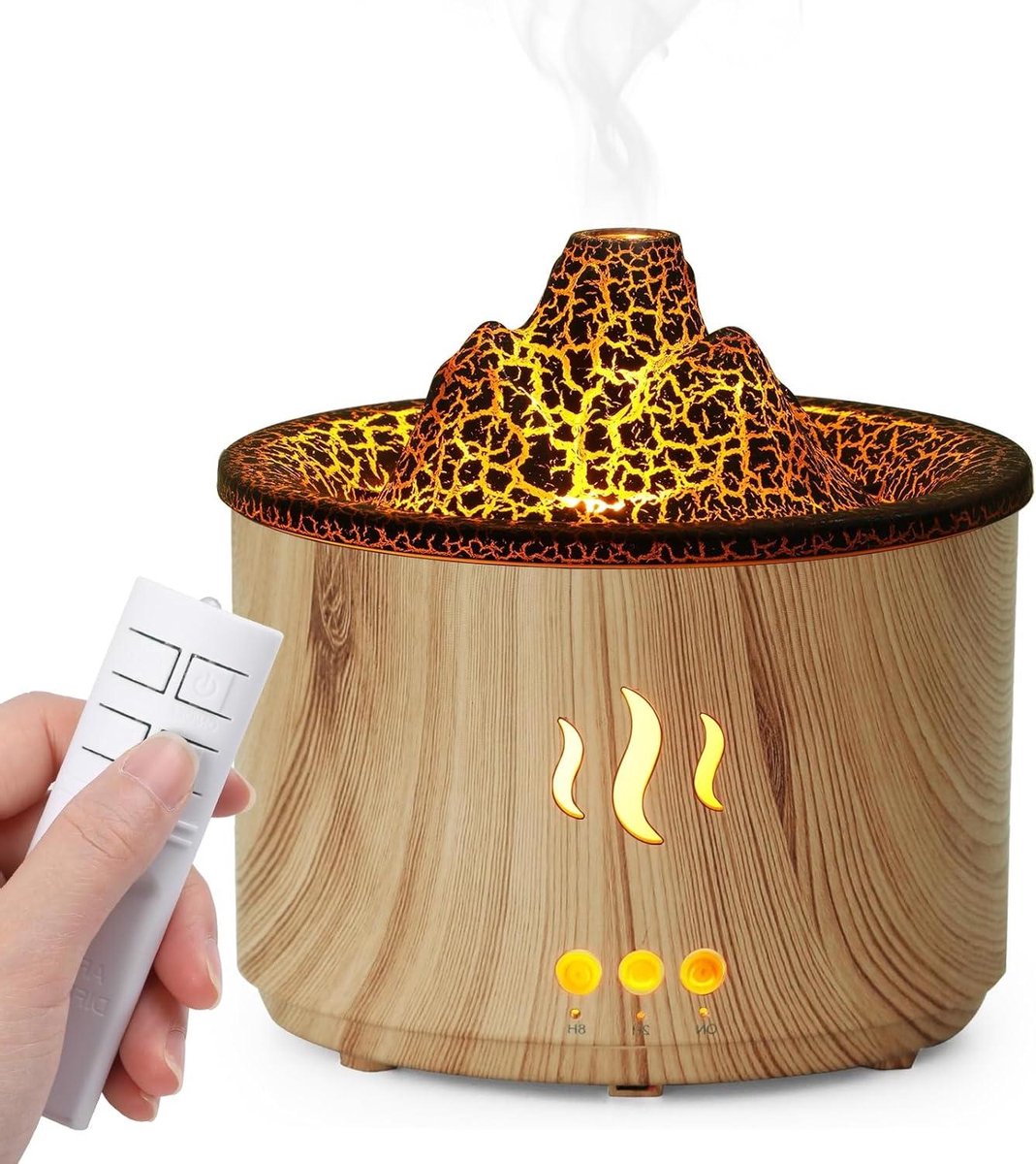 Aroma Diffuser - Geurverspreider Luchtbevochtiger - Ontspanning Creëren - Met Afstandsbediening - 400ml Capaciteit - Lichtbruin
