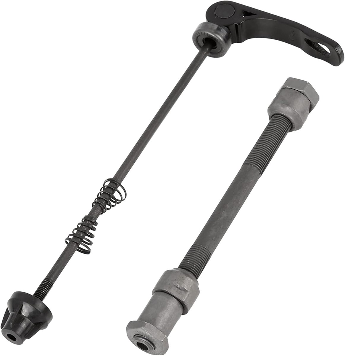 AUTOHAUX 1 set 9,5 mm snelspanlagers achterste holle as voor fiets | Afmetingen 145 x 9,5 mm, naafstand 89 mm, snelspannerlengte 158 mm, met snelspanner