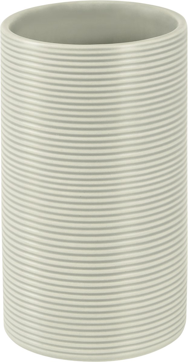 Spirella Tandenborstelhouder Tube Ribbed – Tumbler Badkamer Beker voor Tandenborstel Houder – 6 x 10,5 cm