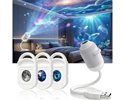 Sterrenhemel Projector - Galaxy Nachtlamp met 3 Patronen - USB