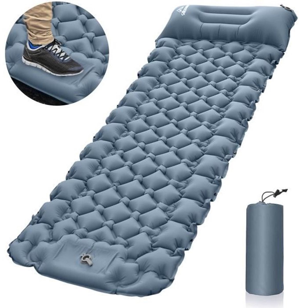Zelfopblazend campingmatras - 10 cm dik - Opvouwbaar - Compact en draagbaar - Ultralicht - Eenpersoonsformaat