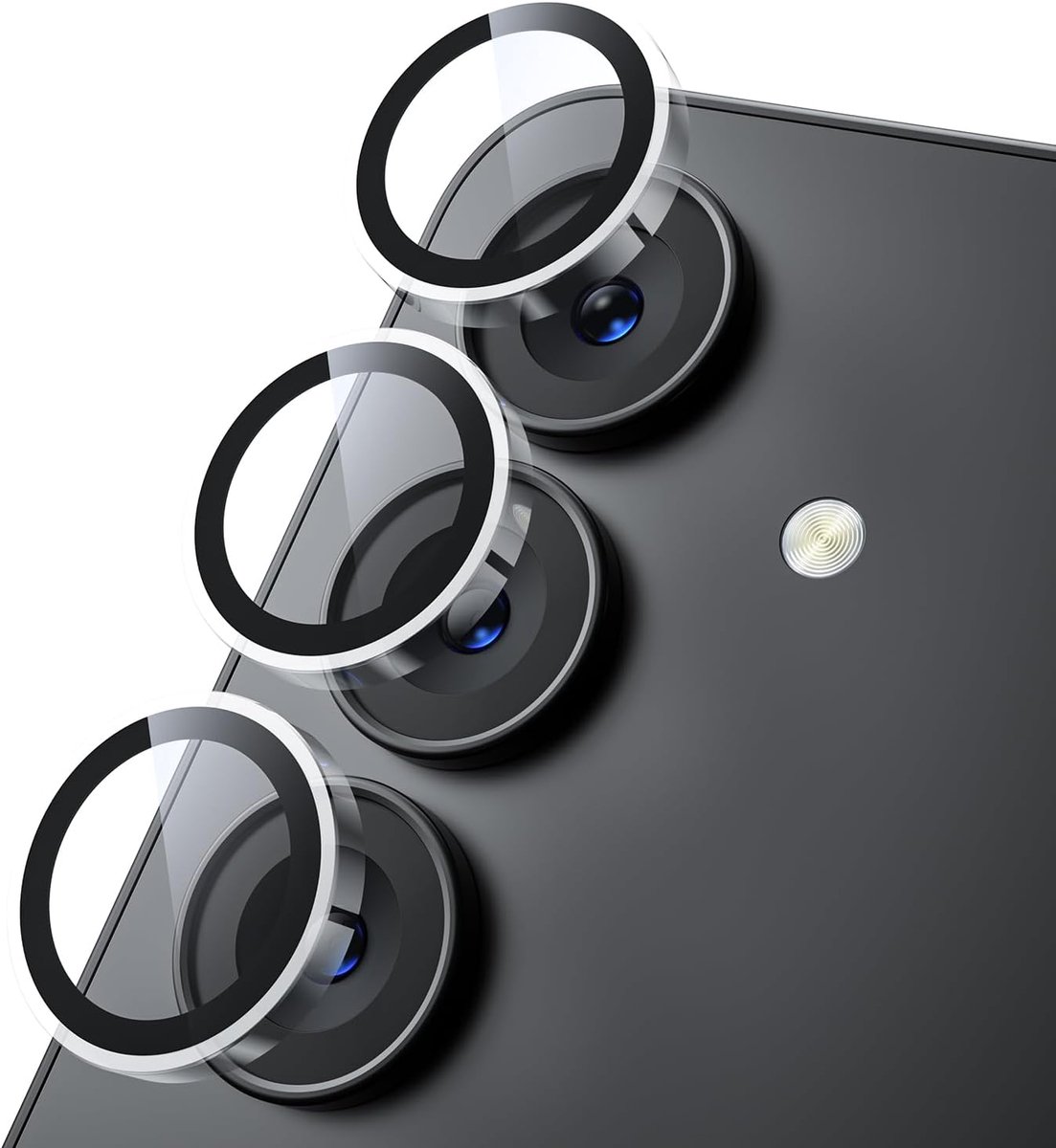 WSKEN voor Samsung Galaxy S26/S26+Plus cameralensbeschermer - [Houd originele opname] Onbreekbaar 9H gehard glas scherm metalen ringhoes, anti-vingerafdruk, krasbestendig, hoesvriendelijk, titanium
