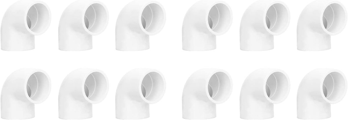 12 Stuks PVC Buisleidingen 2 Manier Plastic Buisleidingen Watervoorziening Gewrichten 90 Graden Elleboog Adapter voor Irrigatie Zwembaden(25mm)