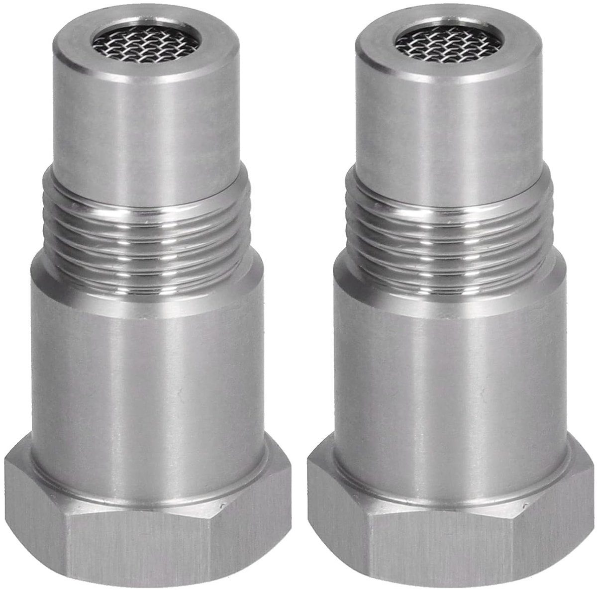 2 Stks Zuurstof Sensor Adapter, Lasplug Motor Extra met Filter Auto-onderdelen Bougie Non-Foulers M18x1.5