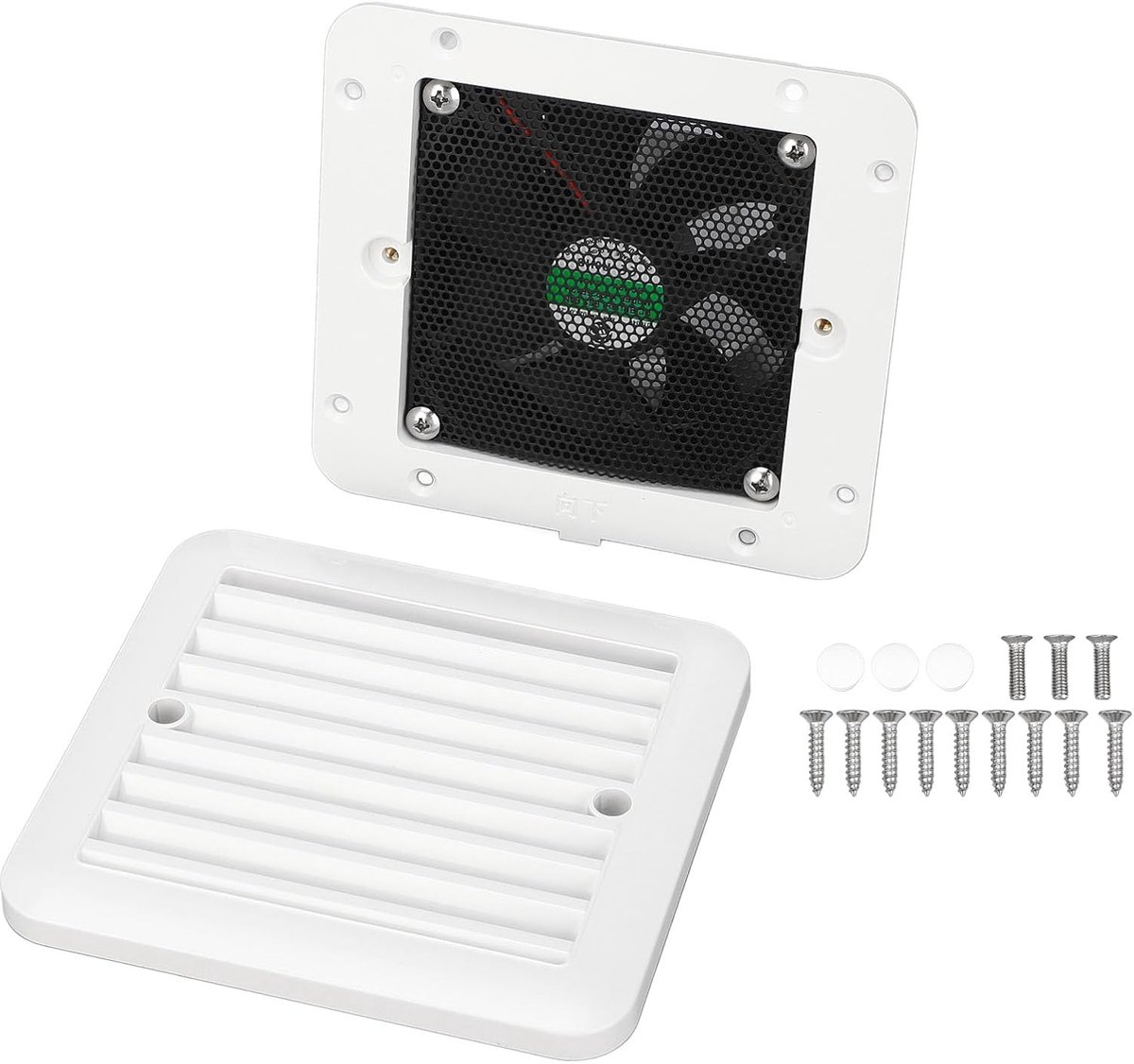 Luchtventilatievaaier, 97 X 97 Mm Zijventilator 12V 1.2WairFlow Afzuigventilator voor Trailer Keuken Badkamer Geschikt voor Camperjachten Badkamers