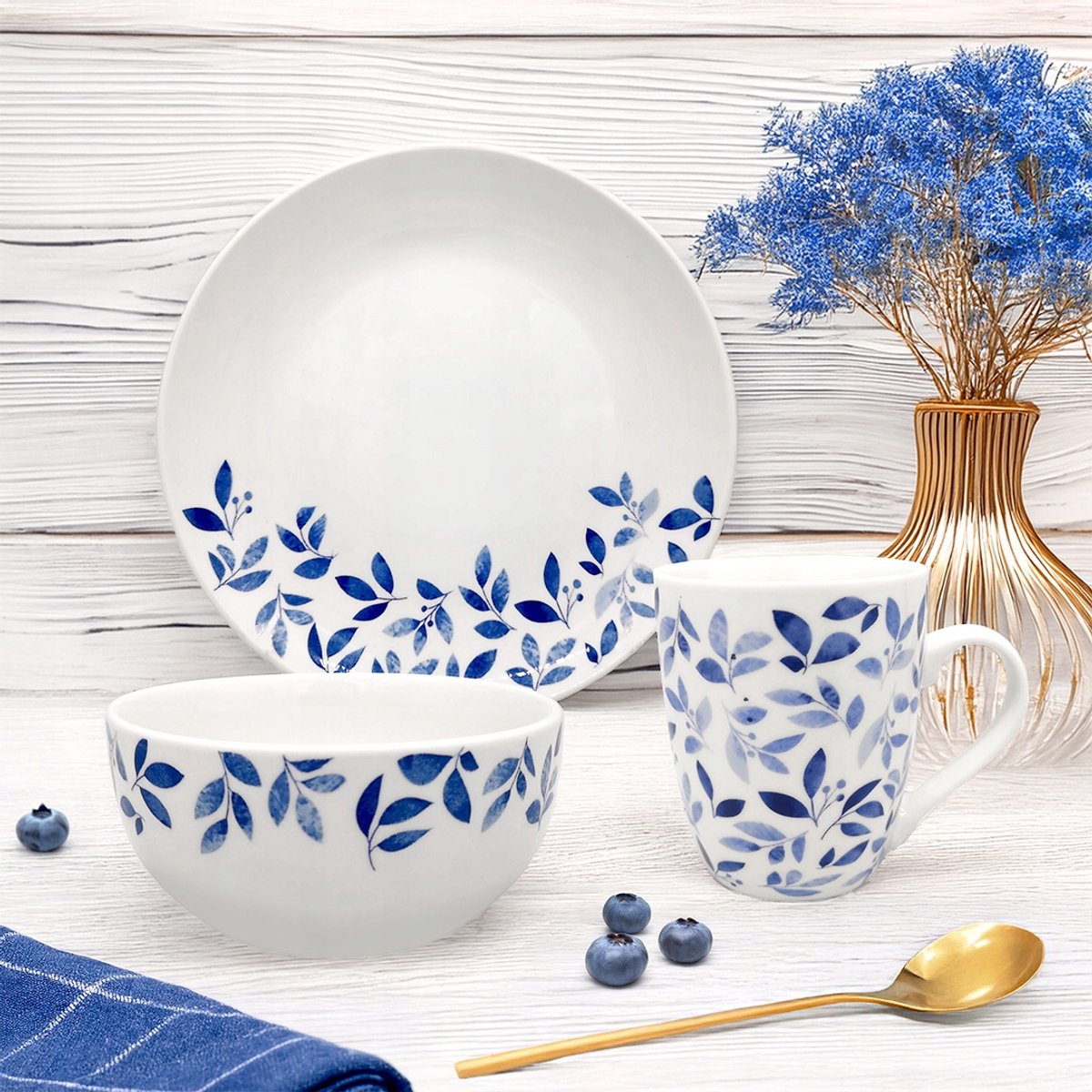 MG Home Porseleinen Serviesset 30 Delen - Eten & Koffie
