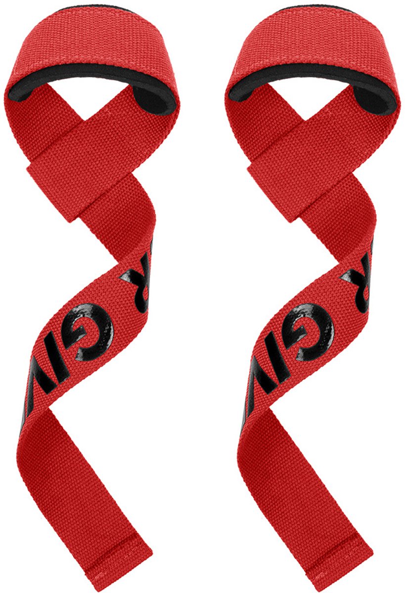 Verdikte tilband, geschikt voor krachttraining, bodybuilding en fitness - deadliftband - tilband - unisex, rood