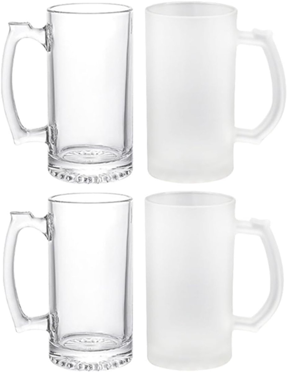 Bierglazen voor vriezer, bierglazen voor vriezer, 500ml bierdrinkglazen, traditionele bier voor bar, alcohol, dranken, 4 stuks