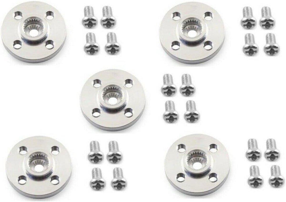5Pcs 25T Aluminium Servo Arm Ronde Type Disc Metalen Roer Disc Hoorns Voor Diy Robot
