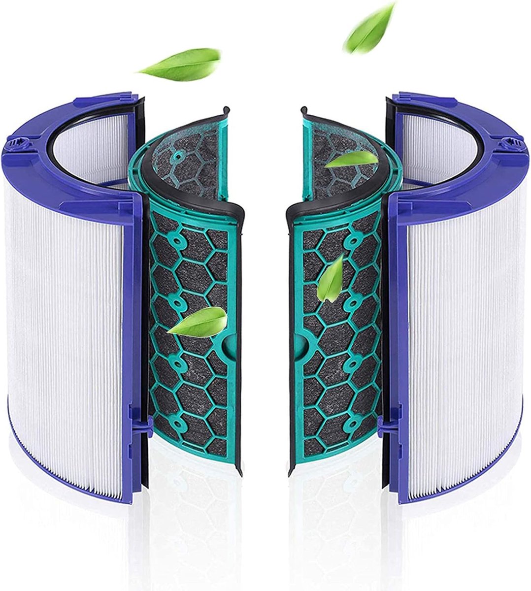 onderdelen HEPA-filter, compatibel met Dyson HP04 TP04 DP04 TP05 HP05 Pure Cool Luchtreiniger Ventilator en binnenste actieve koolfilter, 360° filtersysteem