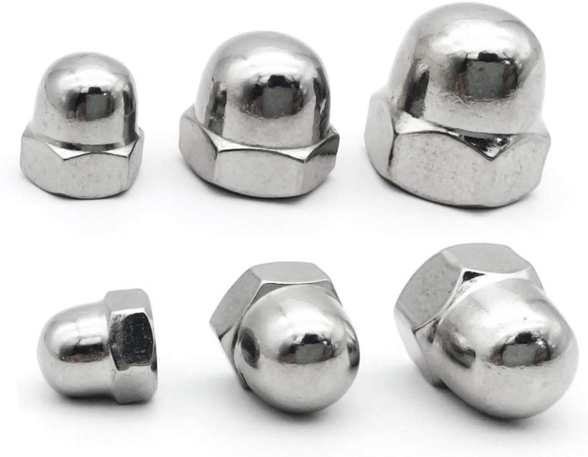 Dopmoer, Slijtvaste Halfronde Decoratieve Moer Schroefafdekking En Bevestiging,M4/50Pcs