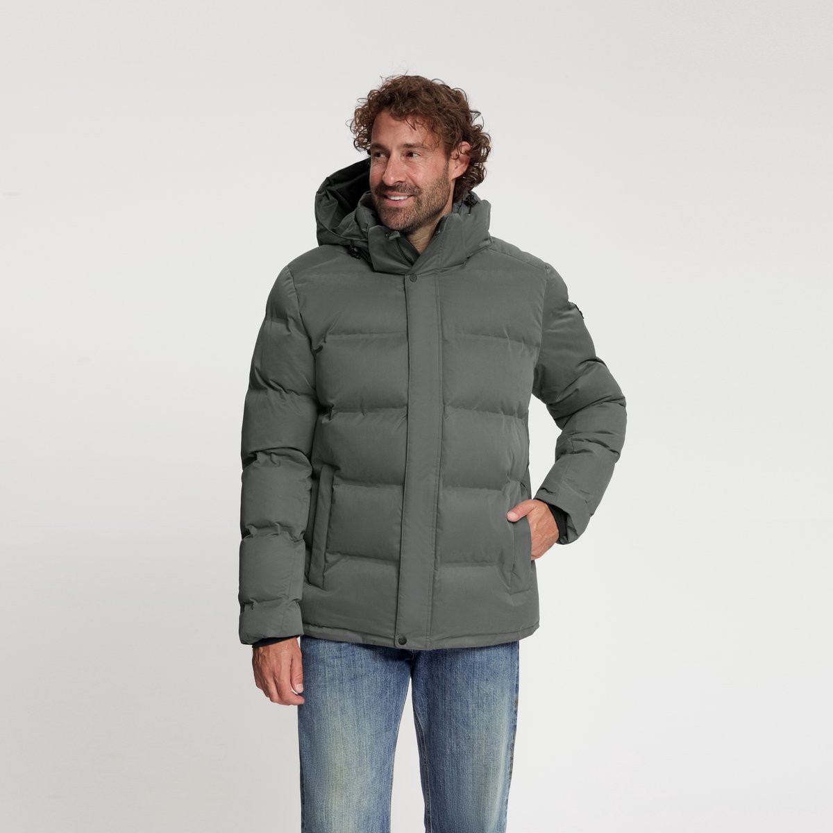 Travelin' Andreas Heren - Puffer winterjas - Waterdicht - Grijs